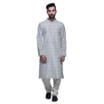 thumbnail image 1 of Atasi Ensemble Kurta-Pyjama Long en Coton pour Hommes, Kurta-Pyjama Décontracté de Designer, Vêtements, 1 of 5