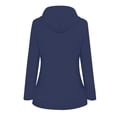 thumbnail image 4 of Women Solid Rain Jacket Outdoor Plus Size Waterproof Hooded Raincoat Windproof, 4 of 9