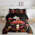thumbnail image 1 of Erosebridal Ensembles de Couette Champignon Rouge Format Tout-Petit, Couettes et Duvets Conte de Fées, Déco Féerique Mignonne, Réversible 2 Pcs, 1 of 8