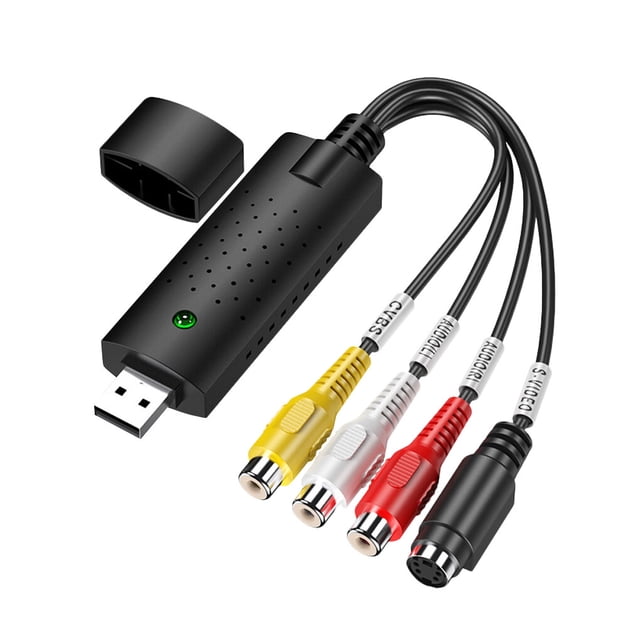 ZheElen USB2.0 Audio AV TV Card VHS to DVD Converter Analog Video to Digital Format Record Capture Card PC Adapter