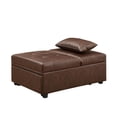 thumbnail image 2 of Payton Sofa Bed, Brown PU, 2 of 9