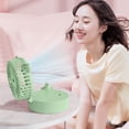 thumbnail image 4 of TopLLC Portable Misting Fan, Cute Cat Personal Design Spray Water Desk Fan with Colorful LED Lights, Rechargeable Foldable Air Conditioner Fan 3 Speed Quiet Strong Airflow Cooling Fan for Office Home, 4 of 9