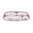thumbnail image 3 of Holiday Time Cranberry Spice Kids Collection Bamboo Melamine Divided Serving Plate, 9.5 Inch, 3 of 5