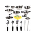 thumbnail image 3 of 20 Pcs Casseroles en Acier Inoxydable Miniatures Jouet de Cuisine Cadeau pour Enfant, 3 of 6