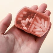 MTBLYS Portable Sealed Dispenser Organizer 6 Compartments Damp Proof Plastic Pill Vitamin Storage Travel Portable Case