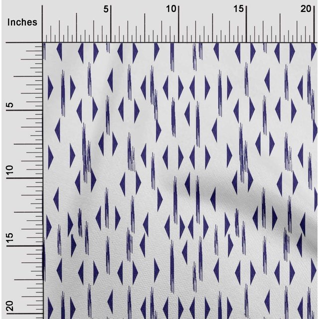 oneOone Cotton Poplin Fabric Triangle Ikat Printed Craft Fabric BTY 56 Inch Wide