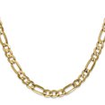 thumbnail image 3 of 14k Yellow Gold 20 Inch 6mm Concave Figaro Chain Necklace Pendant Charm, 3 of 9