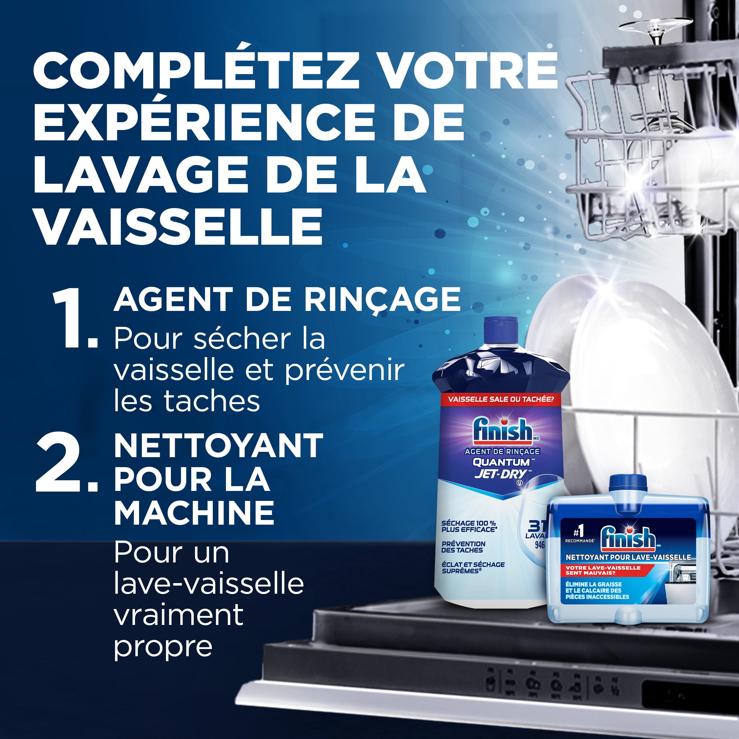 Finish Dual Action Dishwasher Cleaner, Original, Fight Grease & Limescale, 250 mL