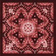 thumbnail image 1 of Ahgly Company Machine Washable Indoor Square Transitional Maroon Red Area Rugs, 8' Square, 1 of 7