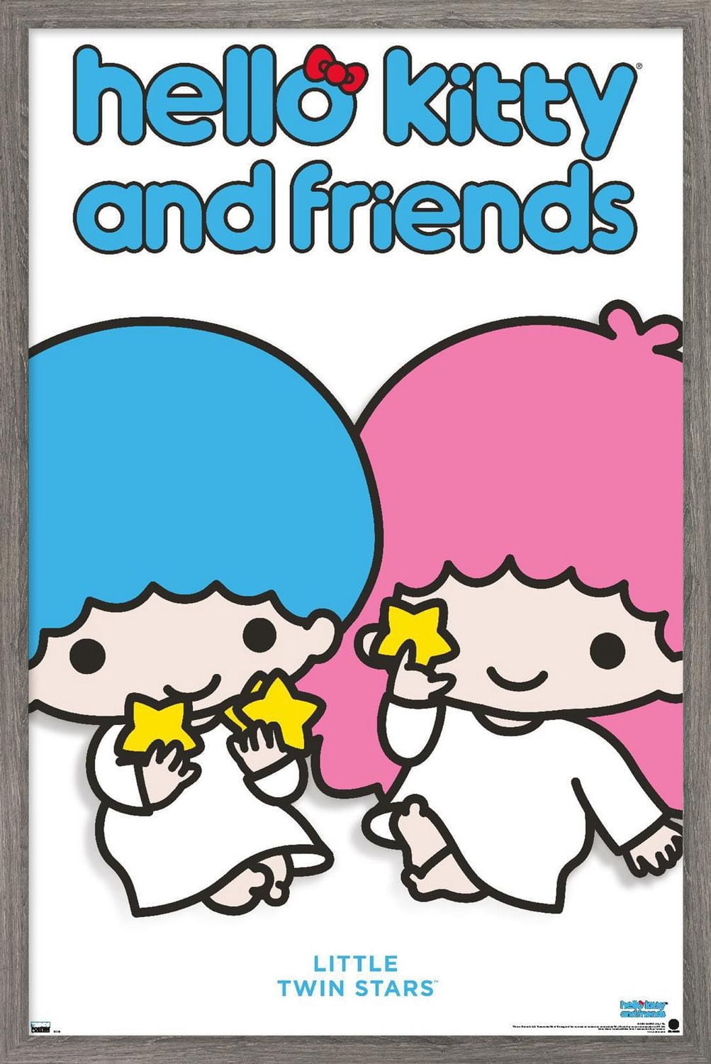 Hello Kitty and Friends: Hello - Little Twin Stars Feature Series Wall Poster with Pushpins, 22.375" x 34"