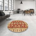 thumbnail image 3 of Ahgly Company Tapis d'Intérieur Carrés Abstraits Rouges Abstraits pour Aire, 5 Pieds Carré, 3 of 6