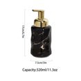 thumbnail image 3 of Qeeadeea Marble Ceramic Foaming Soap Dispenser, Foam Soap Dispenser With Gold Pump, Hand Foaming Dispenser, For Barthroom Kitchen-black-round, 3 of 9