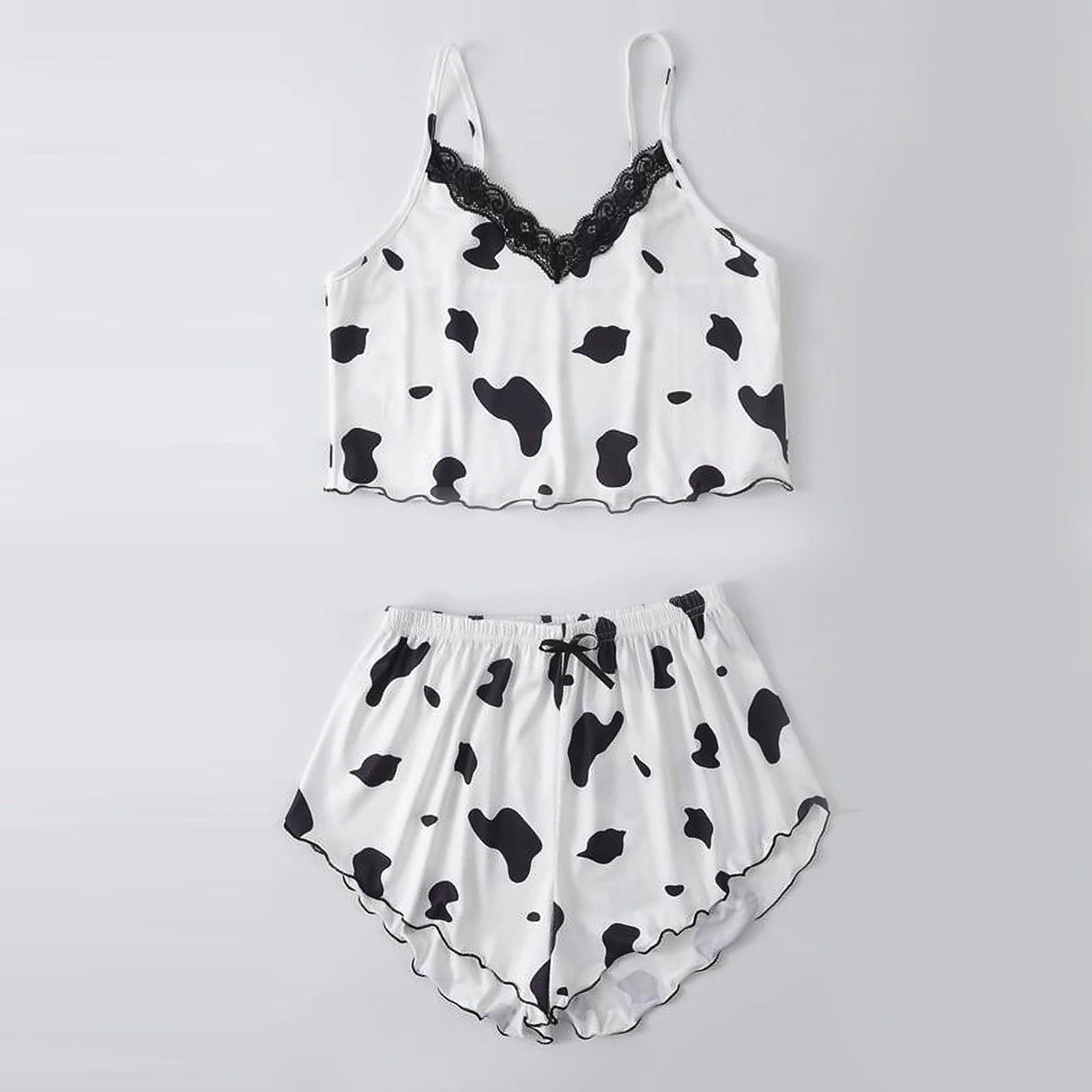 TopLLC Pajama Sets Lounge Sets for Women ,Women'S Sleepwear Women Fashion Print Sets Wear Wear Home Sleep Set Camisole Tops+Pants Pajama Sets