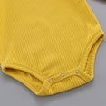 thumbnail image 4 of FAIWAD Baby Girl Boy Romper Long Sleeve Turtleneck Jumpsuit Ribbed Button Spring Bodysuit, 4 of 8