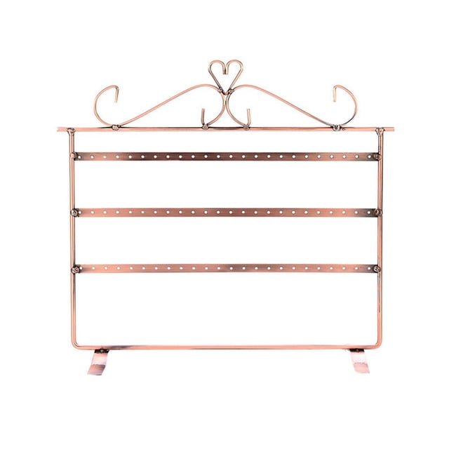 tredstone Earrings Display Holder Multi Layers Metal Hanging Rack Double Side Jewelry Storage Organizer Stand Bracket for Travel Bronze