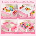 thumbnail image 4 of INFANS 8 in 1 Baby High Chair, Converts to Kids Table and Chair Set, with Drawing Whiteboard Building Block Tabletop, Suitable for Dinning Studying Playing, 4 of 9