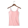 thumbnail image 5 of Hiiyo Women's Spaghetti Strap Camisole with Built-In Bra Summer Tank Top(S-6XL), 5 of 5