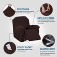 thumbnail image 2 of Housse Extensible pour Fauteuil Inclinable en Spandex Jacquard 1 Pce 2024 Bleu Marine, 2 of 7