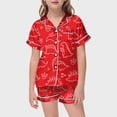 thumbnail image 2 of FhsagQ Outfits for Girls Kid Diy Hand Painted Homewear Set Color Pajama Sets for and Girl Can Play with and Wea Toddler Girl Spring Outfits Spring Red 4-5 Years, 2 of 5