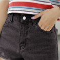 thumbnail image 5 of AherBiu Plus Size Jean Shorts for Women Frayed High Waisted Ripped Jeans Tassels A-Line Denim Shorts, 5 of 5