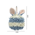 thumbnail image 2 of EGNMCR Rabbit Ear Crown Chenille Hand Towel Cute Hanging Hand Wipe Ball Hand Towel Thickened Absorbent Hangable Multifunctional Hand Towel hand washcloths, 2 of 5