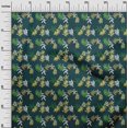 thumbnail image 3 of oneOone Viscose Chiffon Teal Green Fabric Leaves Craft Projects Decor Fabric Printed By The Yard 42 Inch Wide, 3 of 5