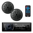thumbnail image 1 of Pyle PLMRKT46BK 5.25 Inch Bluetooth Marine Receiver Stereo & Speaker Kit, Black, 1 of 7