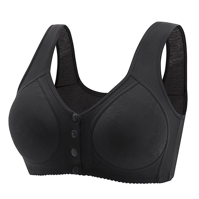 Kcodviy Women Casual Breathable Tube Bras Button Down Top Bra Medium Bra without Steel Ring Gathering Pack Sports Bras for Women Compression Sports Bra Running Sports Bra