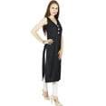 thumbnail image 3 of Bimba Tunique Kurti Droite Sans Manches en Rayonne pour Femmes, Kurta Décontractée, Blouse Indienne, 3 of 6
