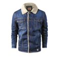 thumbnail image 2 of Veste en Denim pour Hommes Surdimensionnée Doublée de Velours, Coupe Ample, Automne Hiver, 2 of 5