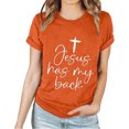 thumbnail image 2 of EGNMCR Shirts Easter Chemises pour Femmes Chemises Imprimé de Pâques pour Femmes Lettrage de Pâques Imprimé Col Rond Haut à Manches Courtes Haut/chemise à Manches Courtes Col Rond T - pour Femmes, 2 of 5