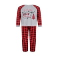 thumbnail image 3 of Matching Family Christmas Pajamas Family Pjs Tops Plaid Pants Matching Holiday Pajamas Set, 3 of 7