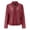Red, variant on Bmisegm Winter Warm Women Short Coat Leather Jacket Zipper Tops Overcoat Outwear Jackets for Women Brown XL
