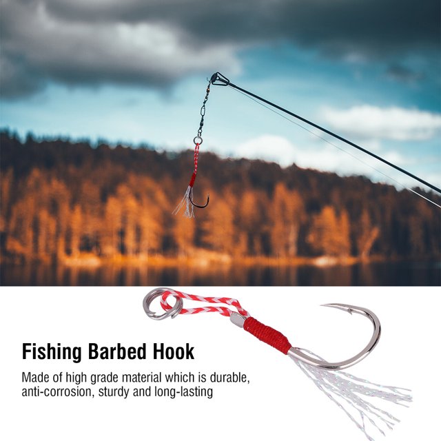 Heavy Duty Fishing Hooks, Better Protection Fishing Barbed Hooks Long Lasting For Deep Sea