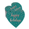 thumbnail image 1 of Inkdotpot Happy Holiday Bottle Tag Real Rose Gold Foil Favor Hang Tag 50 Pack, 1 of 6