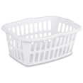 thumbnail image 2 of Sterilite 1.5 Bushel Plastic Stackable Laundry Basket, White (24 Pack), 2 of 5