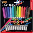 thumbnail image 1 of BIC Intensity Assorted colours Fashion Permanent Markers, Fine Point, 12-Count Pack of Colour Markers With Non-Slip Grip for Comfort and Control, 1 of 5