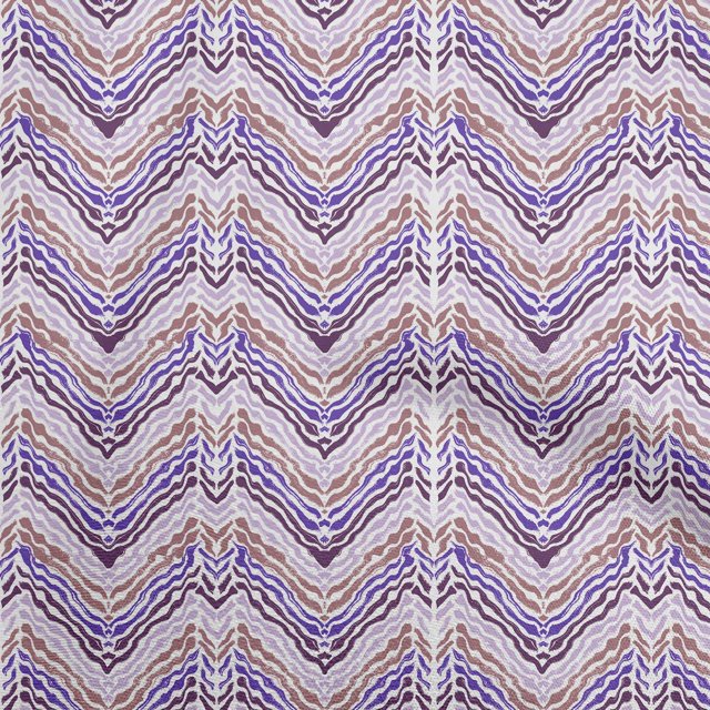 oneOone Silk Tabby Purple Fabric Chevron Craft Projects Decor Fabric Printed By The Yard 42 Inch Wide