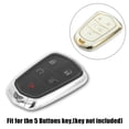 thumbnail image 3 of Unique Bargains Car Key Fob Cover 5 Button Remote Key Fob Case TPU Button Full Protector Cover White for Cadillac XT5 2017-2020, 3 of 7