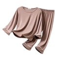 thumbnail image 2 of MIASHUI Ensemble de Pyjama T-Shirt à Manches Courtes et Pantalon pour Garçons Enfants, Khaki, 10-12 Ans, 2 of 3