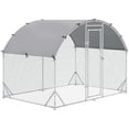 thumbnail image 1 of PawHut Galvanized Large Metal Chicken Coop Cage 9.2' x 6.2' x 6.5', 1 of 9