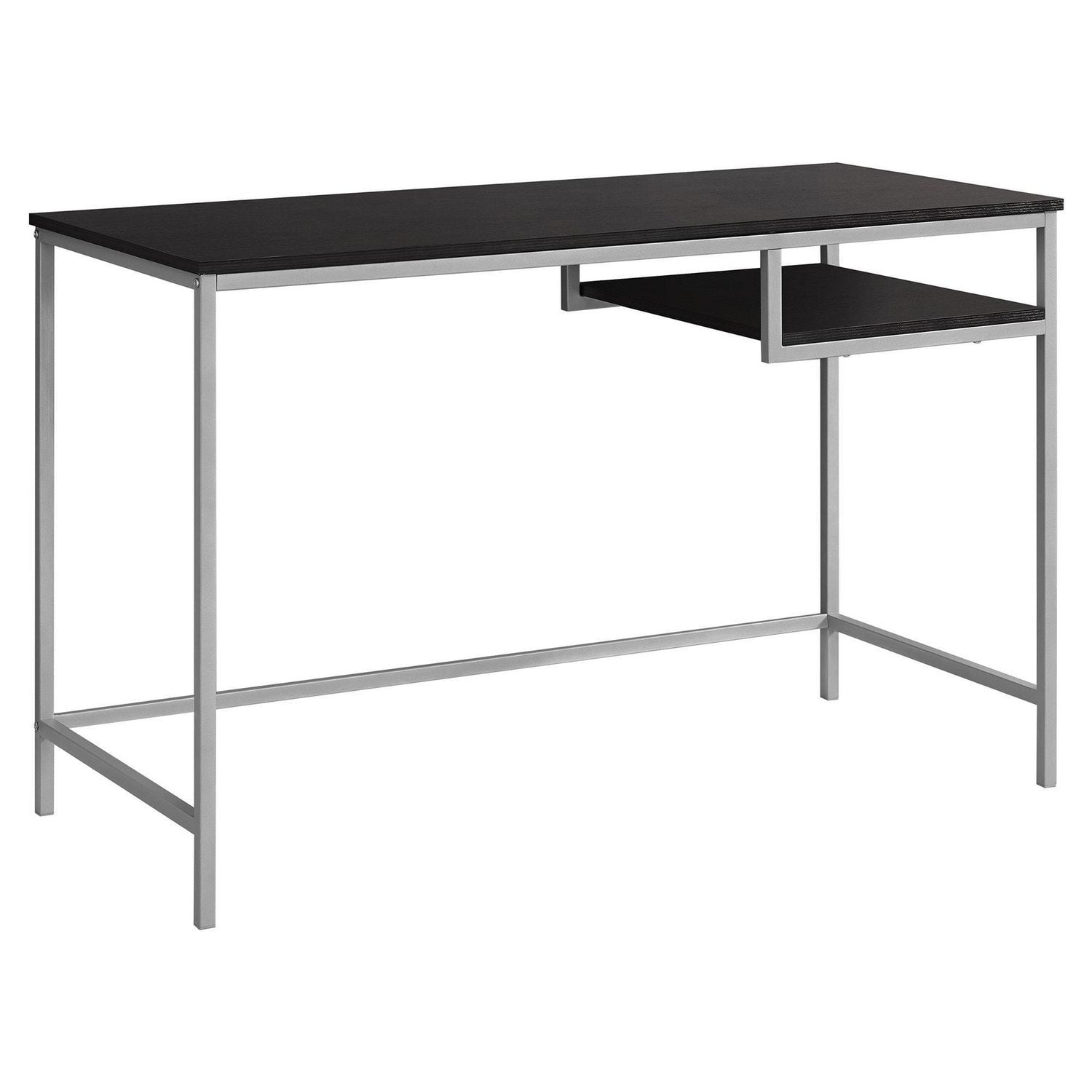 Monarch Specialties Bureau, Bureau À Domicile, Ordinateur Portable, 48"l, Travail, Métal, Stratifié, Brun, Gris, Contemporain, Moderne