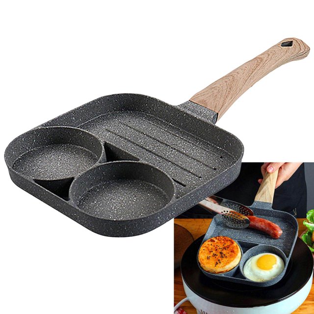 relayinert Egg Frying Pan Non Stick Burger Bacon Sausage Hamburg Cooker Pan Kitchen