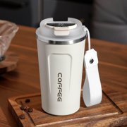Suncoda Water Bottle, Stainless Steel Coffee Cup Intelligent Temperature Measurement and Insulation Cup with Lifting Rope, Car Portable Mug