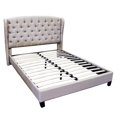 thumbnail image 2 of Best Master Frances Solid Wood/Fabric Upholstery Queen Platform Bed - Beige, 2 of 5
