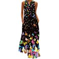 thumbnail image 1 of Innerwin Longues Robes Maxi à Imprimé Floral pour Femmes, Robe d'Été de Plage, Vacances, Sans Manches, Robe Débardeur Hawaïenne Style A 5TG, 1 of 7