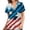 Blue, variant on TIMIFIS Scrub Tops Women American Flag Print Short Sleeve Patriotic 4th Of July Plus Size Scrub Tops with Pockets ummer