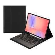 Touch Keyboard Case for Samsung Galaxy Tab S10 Lite/ S10 FE/ S9 FE 10.9 Inch/Tab S9 11 Inch, with Pencil Holder - Magnetically Detachable Touch Bluetooth Keyboard