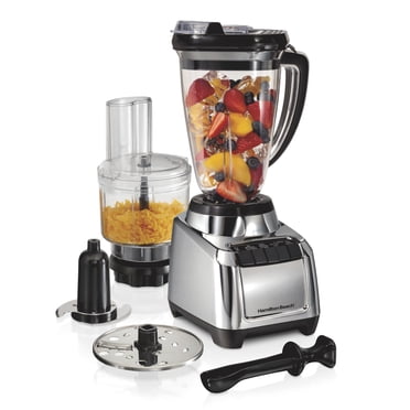 Hamilton Beach Multi Blend Kitchen System Blender and Food Processor, 48 oz Jar, 3 Cup Chopper, 700 Watts, Chrome, 53520JC