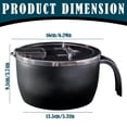 thumbnail image 3 of Microwave Ramen Cooker Bowl Set with Chopsticks Stackable 3-Layer Design 33Oz Large Capacity for Instant Noodles Soup Dishwasher Safe, 1X Instant Noodle Bowl, 3 of 9